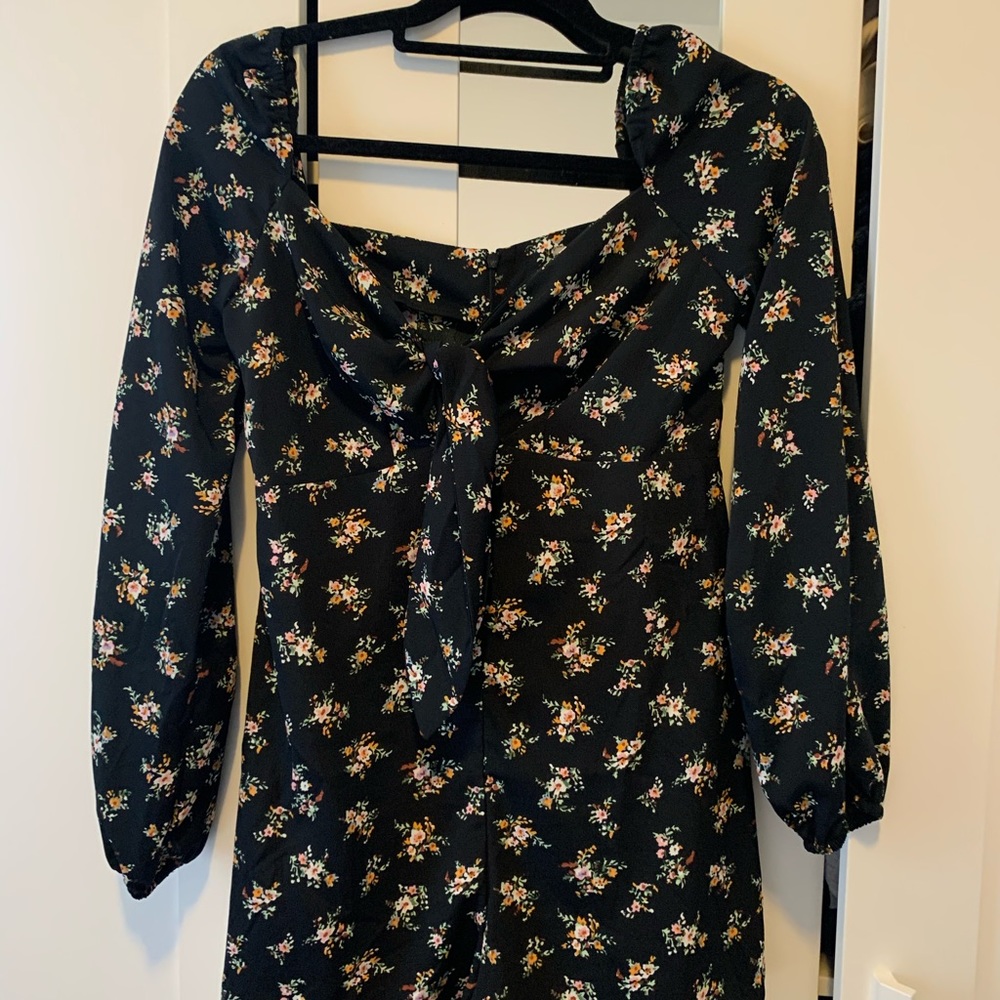 ASOS floral romper with tie front detail